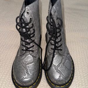 Doc Martens snake print boots size 5